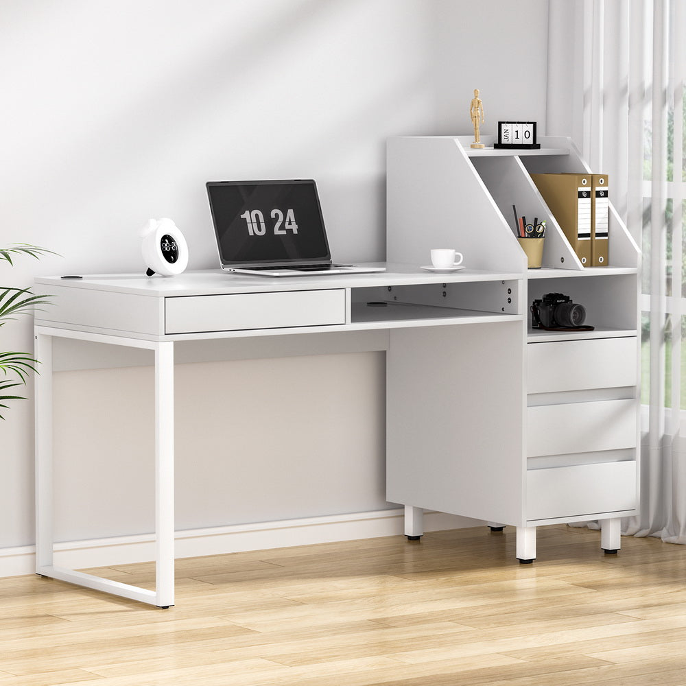 NNEDSZ Artiss Computer Desk Office Study Desks Table Drawer Bookshelf