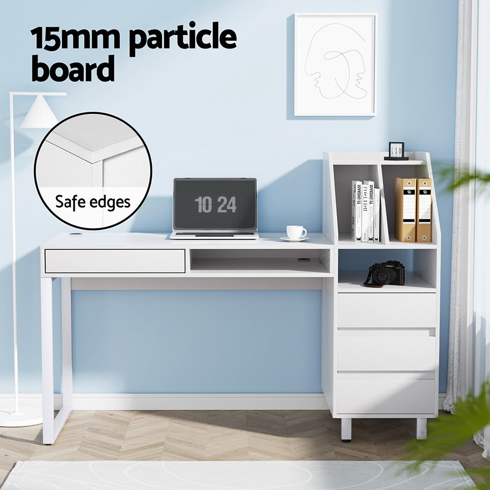 NNEDSZ Artiss Computer Desk Office Study Desks Table Drawer Bookshelf