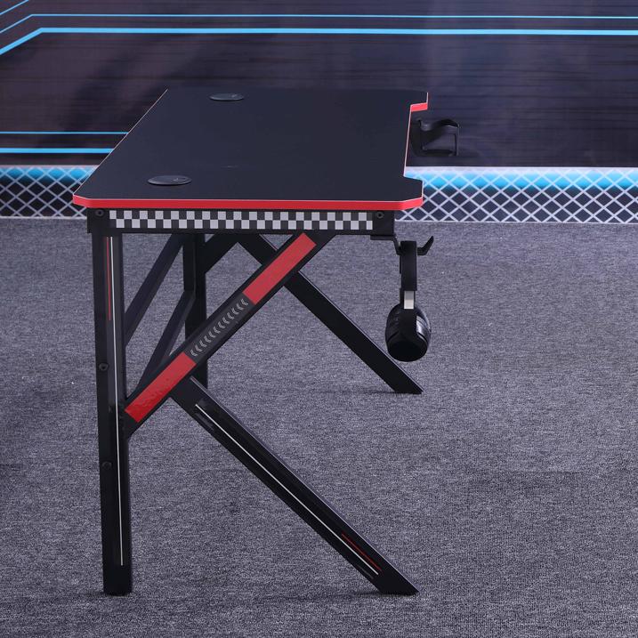 NNEDSZ Gaming Desk Desktop PC Computer Desks Desktop Racing Table Office Laptop Home K-Shaped Legs Black-3
