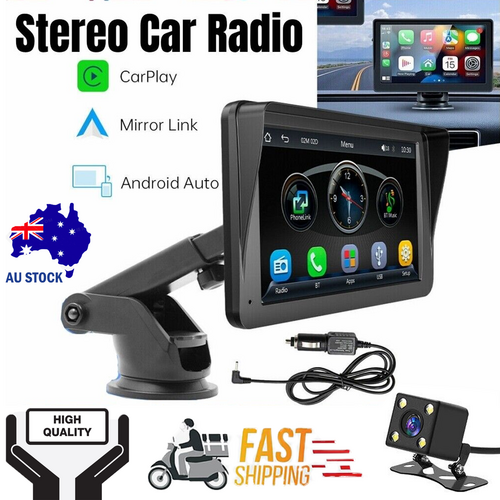 NNEDSZ 7inch PortableWireless Apple CarPlay Android Auto Touch Screen Car Radio Stereo AU-0