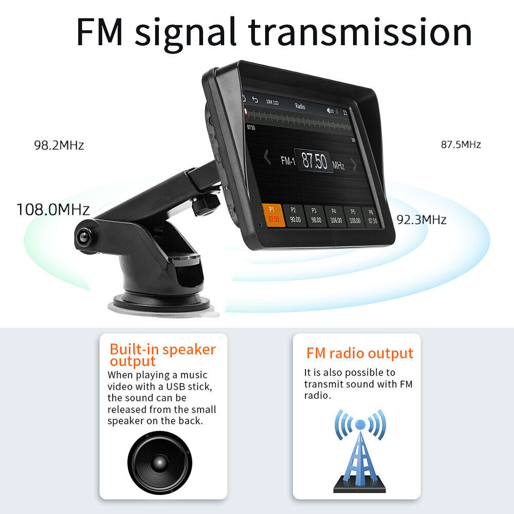 NNEDSZ 7inch PortableWireless Apple CarPlay Android Auto Touch Screen Car Radio Stereo AU-3