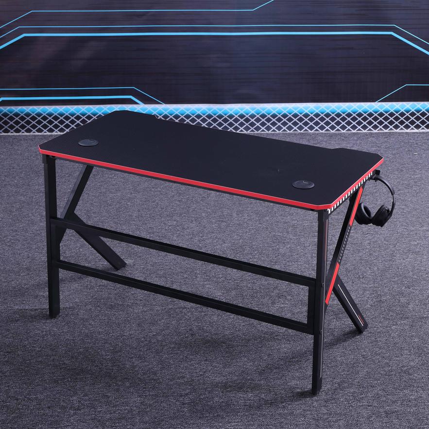 NNEDSZ Gaming Desk Desktop PC Computer Desks Desktop Racing Table Office Laptop Home K-Shaped Legs Black-4